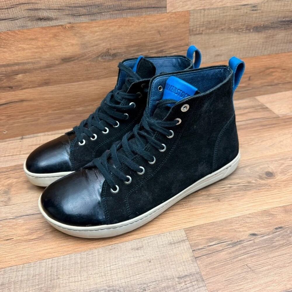 Birkenstock Footprints Mens EUR 43 US 10 Black Suede High Top Sneakers Boots